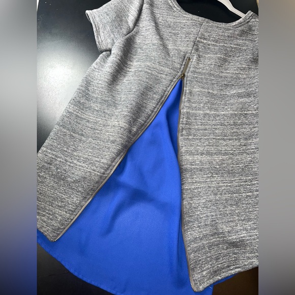 Pixley Tristan Zipper Woven Back Knit Top Size Medium EUC - Picture 5 of 7